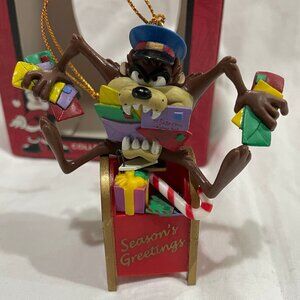 Vintage Looney Toons Mailbox TAZ TAZMANIAN DEVIL Christmas Ornament